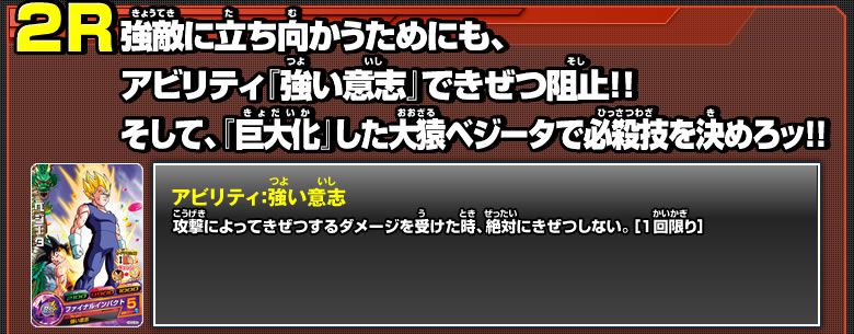 2R　アビリティ：強い意志