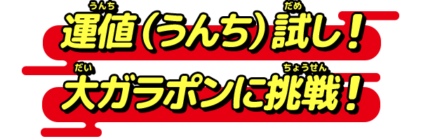 運値（うんち）試し！大ガラポンに挑戦！